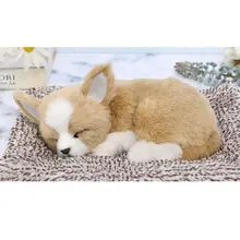 Щенок собака домашний питомец кокер прекрасный игрушечное Животное Плюшевые спящие собаки со звуком идеальный подарок на день рождения кукольные украшения T