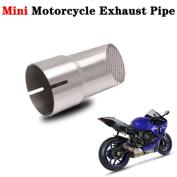 60.5mm Slip On Motorcycle Exhaust Pipe Escape Modify Mini Muffler Connecting Tube For BMW S1000RR S1000RR 2019 2020 2021 Years
