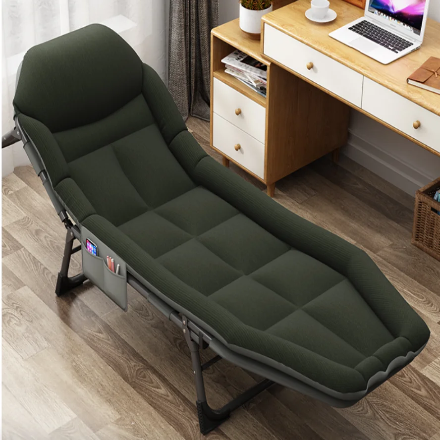 Folding bed recliner single lunch break bed office nap artifact simple