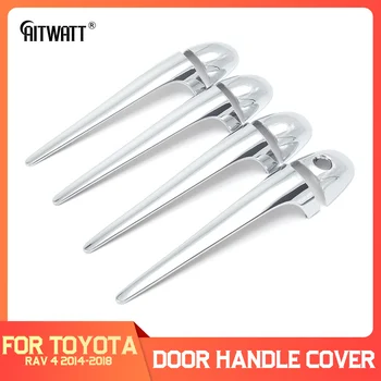 

8Pcs ABS Chrome External Door Handle Cover Protective Case Shell Car Styling For Toyota rav4 rav 4 xa40 2018 2017 2016 2015 2014