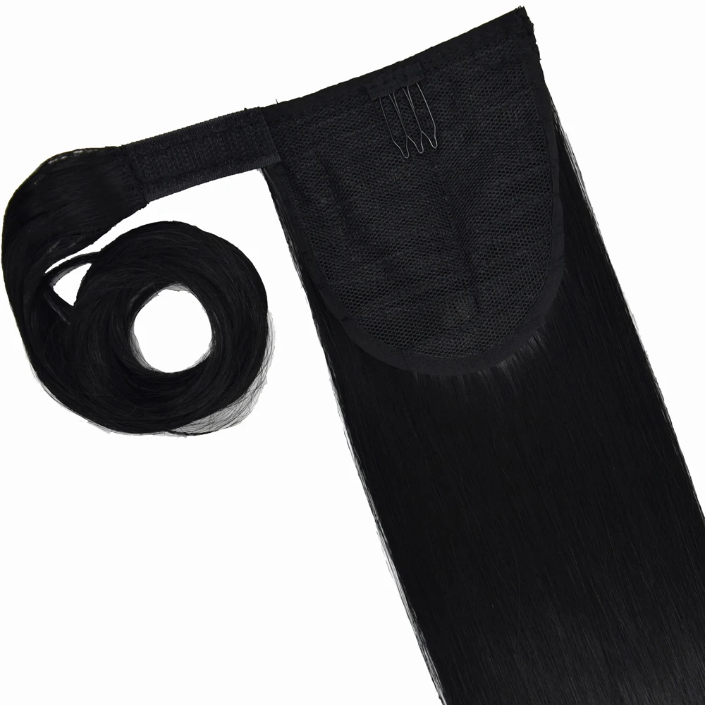 TOPREETY Synthetic Hair Heat Resistant Straight Wrap Around Ponytail Extensions 4006 fake hair extensions