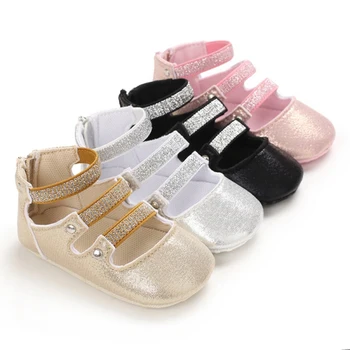 

2020 NEW Baby girl shoes baby leather shoes infant soft rubber sole shoes newborn girl prewalk shoes for 0- 18months