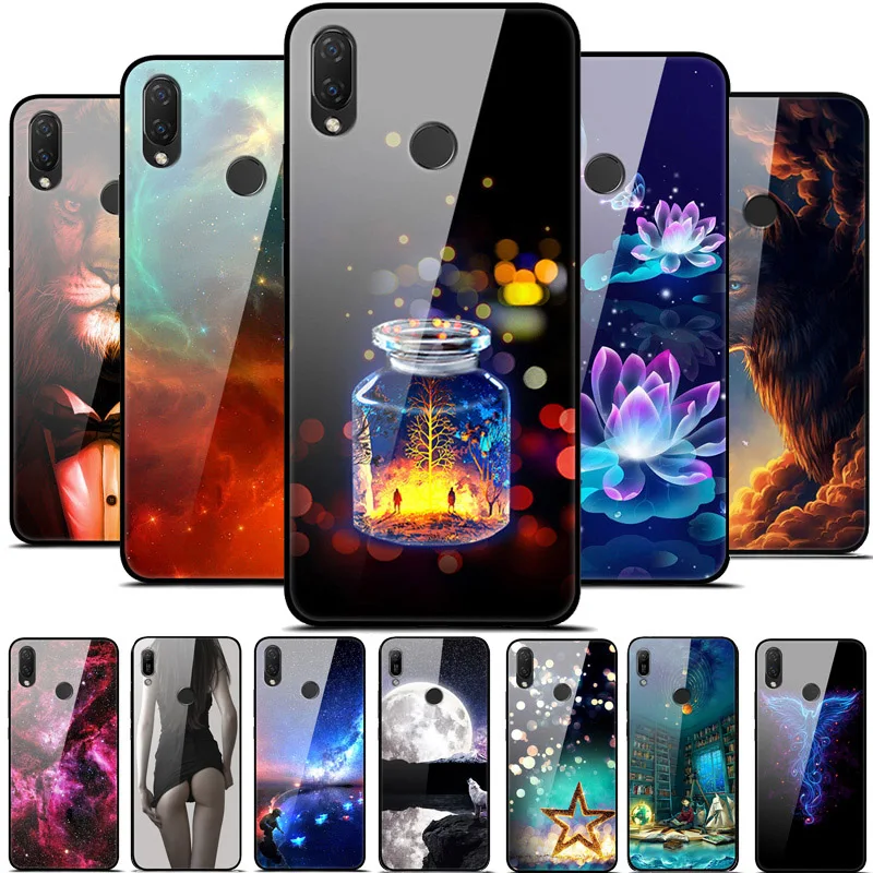 Чехол для Huawei P Smart Plus чехол из закаленного стекла Жесткий Бампер 2019 2018 Z