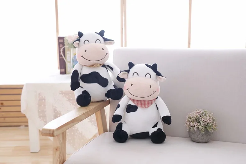 1 шт. 30 см Kawaii животные игрушки детские игрушки молочная корова Прямая мультфильм чучела крупного рогатого скота плюшевые игрушки для детей милый подарок