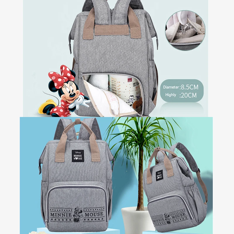 Сумка для подгузников disney, большая емкость, водонепроницаемая сумка для подгузников, сумка для мам, беременных женщин, рюкзак для путешествий, сумка для путешествий, сумка для мам с Микки Маусом, детские сумки