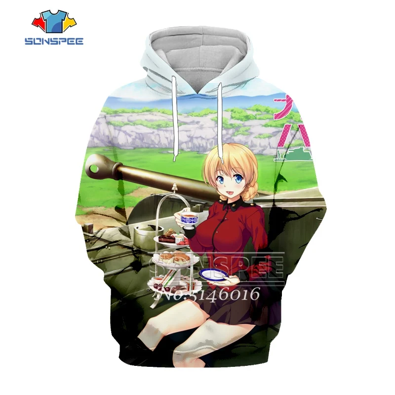 SONSPEE GIRLS und PANZER, 3D принт, аниме, майка, Harajuku, Мужской пуловер, толстовка, унисекс, повседневная, модная, уличная, толстовка, t638 - Цвет: 15