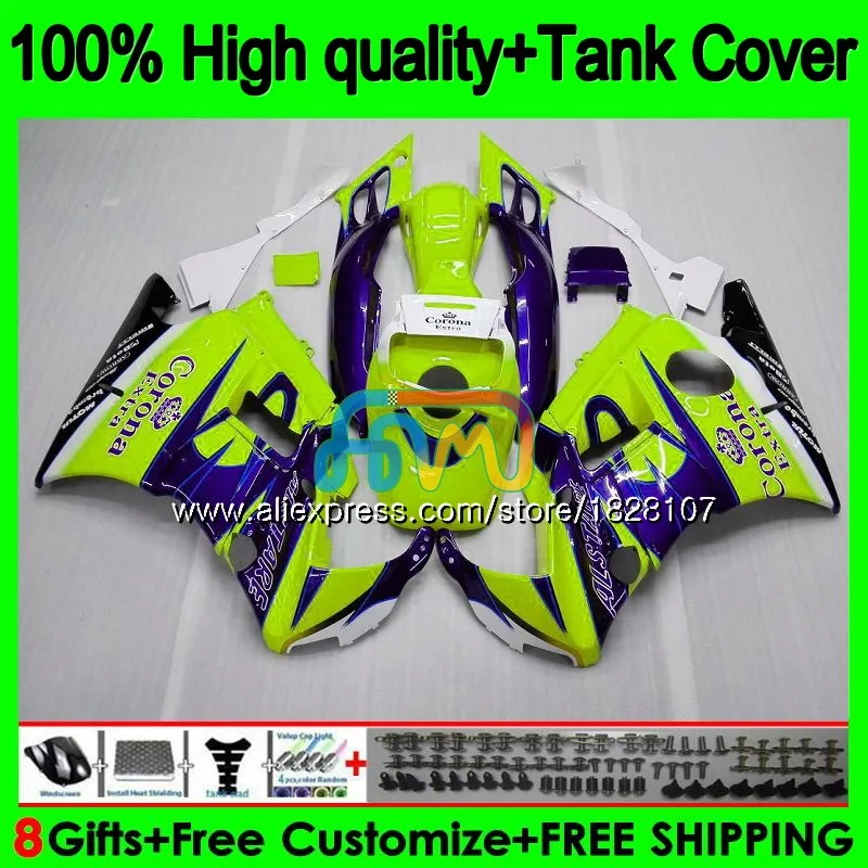 600CC обтекатель для HONDA CBR 600 синий CORONA FS 600F2 600FS 1BS. 185 CBR600 F2 CBR600F2 1991 1992 1993 1994 91 92 93 94 корпус+ бак