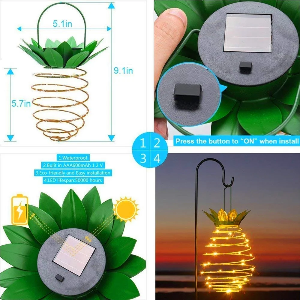  Solar Hanging Light Waterproof Wall Lamps