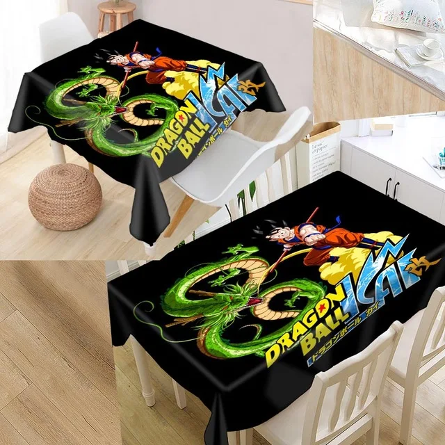as photo 3D цифровая печать Dragon Ball серии мультфильм пылеотталкивающая скатерть тумбочка ткань стол наружное декорирование скатерть - Цвет: as photo