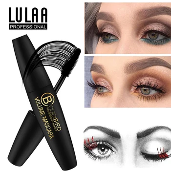 

New Fashion 4D Fiber Mascara Lash Makeup Waterproof Length Extension Eyelash Black Thick Brush Quick Dry Eye Make Up Eye Cosme