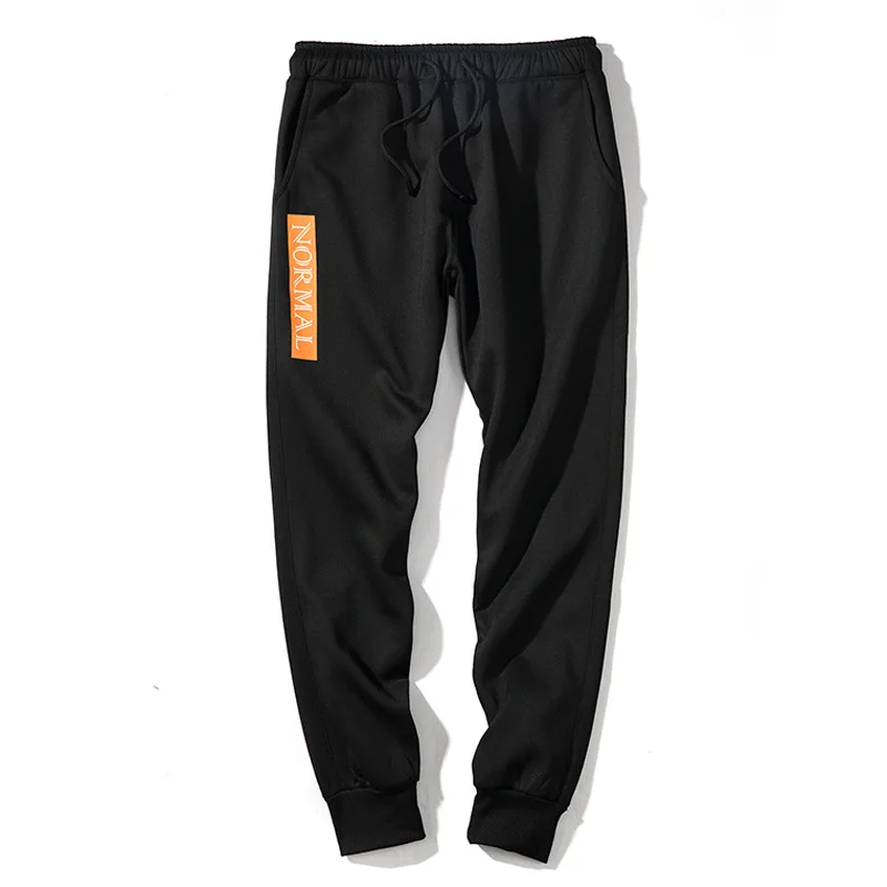 2019 new men's casual sports pants plus size trousers black sweatpants mens winter trends | Мужская одежда
