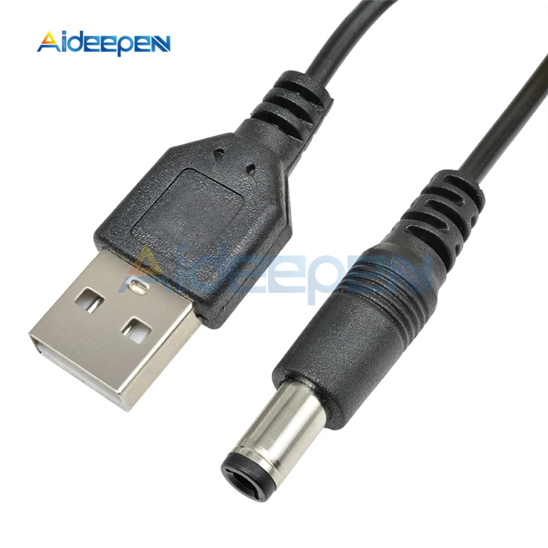 USB 2.0 to DC 5.5mm x 2.1mm 5.5X2.1 80CM USB to Power Connector Adapter Cable Converter