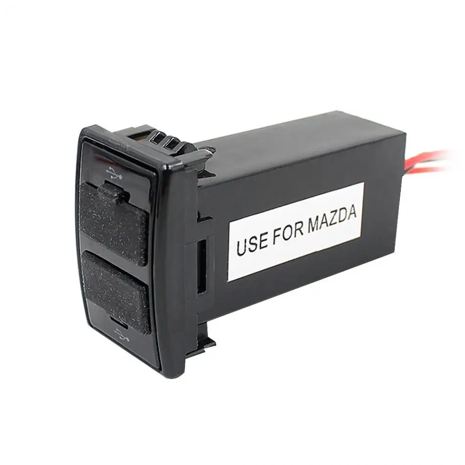 Выделенный автомобиль 5 в 2.1A двойной USB интерфейс зарядное устройство USB аудио вход Разъем Автомобильный мобильный телефон зарядное устройство адаптер для Mazda