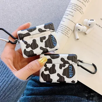 

Cute Cow Milk Earphone Case For Apple Airpods Silicon Cases For Airpod Pro 3 Charging Box Protective Cover