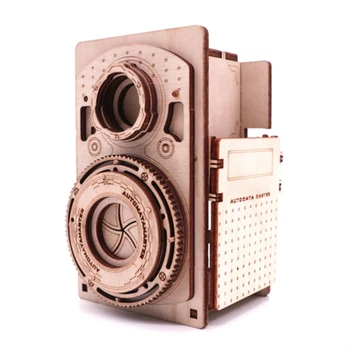 

3D Wooden Old Time Camera Model Creative Mechanical Puzzles DIY Assembly Model Building Kits Home Office Decor