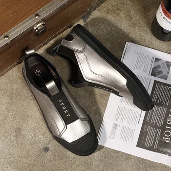 

High-quality brand comfortable leather sneakers men's luxury leather driving shoes men's winter designer casual unique lazy shoe