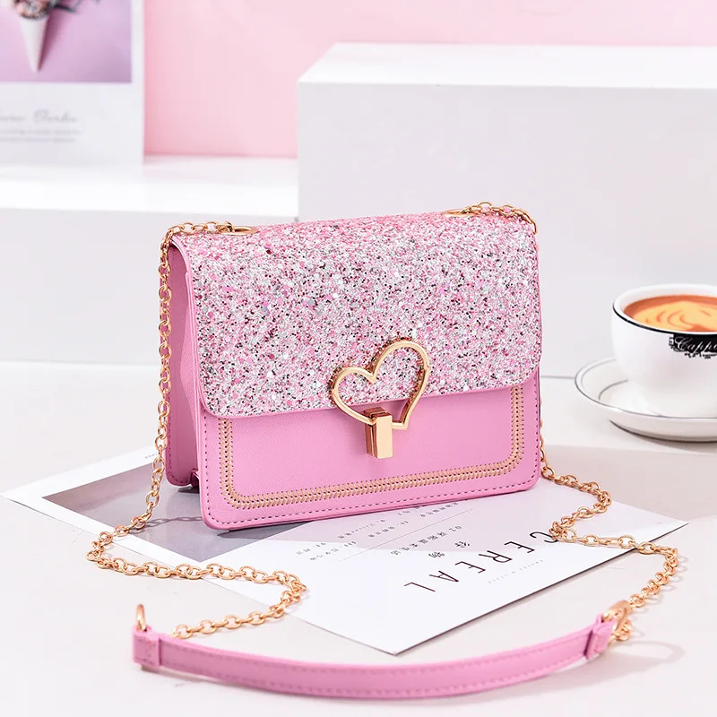 Женская новая посылка, Корейская версия крутых модных сумок, свежая сумка через плечо aishen 18X8X14 см - Цвет: Pink
