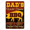 Backyard BBQ Sign Vintage Grill King Metal Tin Sign Bar Pub Garden Decor Dad's BBQ Wall Plate Chillin&Grillin Retro Plaque N377 ► Photo 2/6