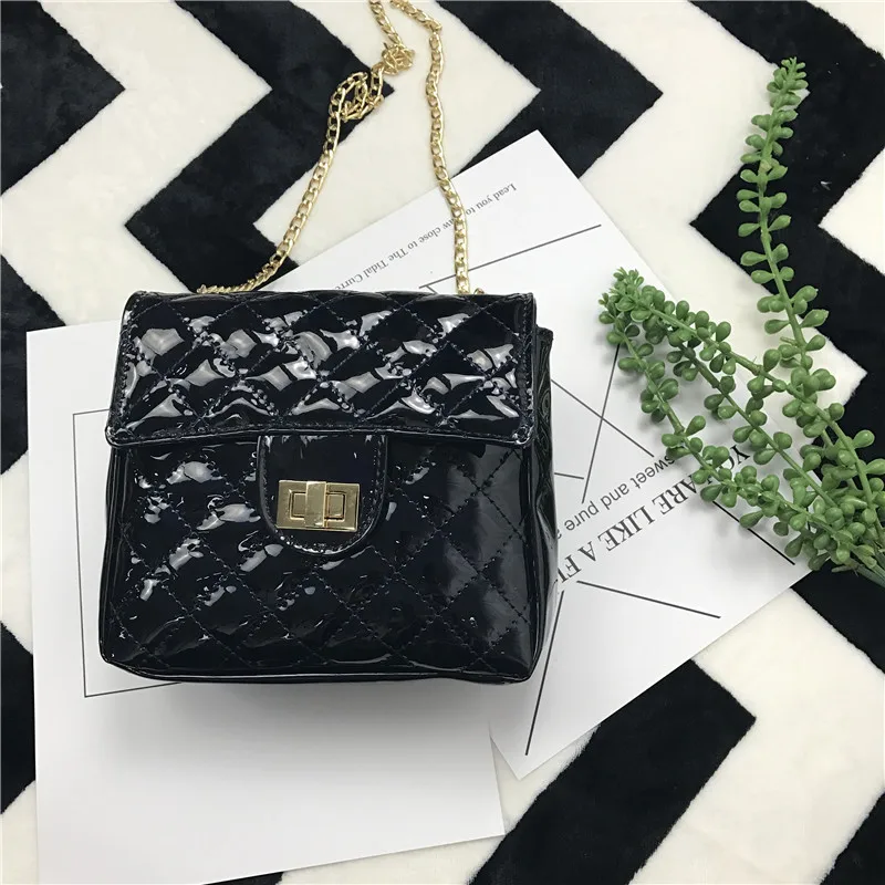 

Laser Embroidered Bag Women's 2019 New Style Simple Cool Fashion Korean-style Ulzzang Japanese-style Chain Shoulder Oblique Bag