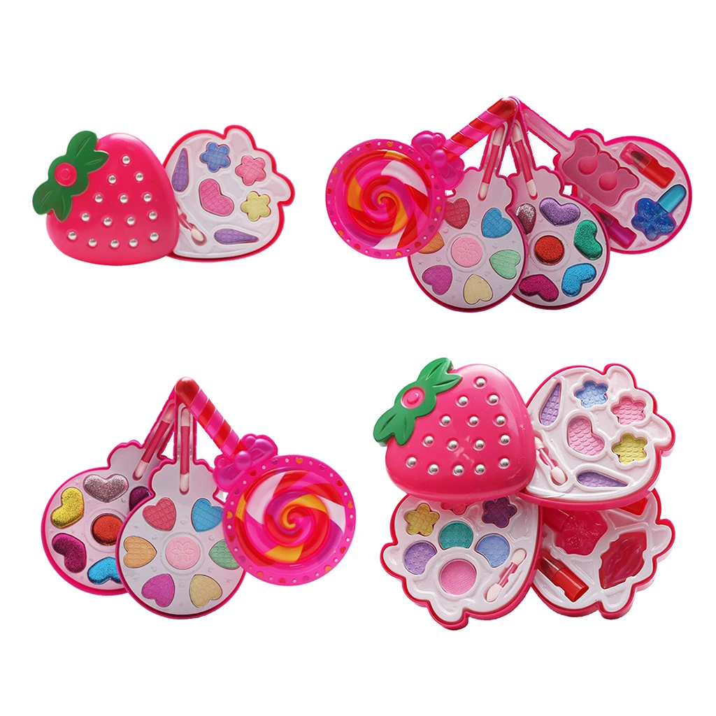 New Makeup Toys Baby Girls Pretend Play Safe Kids Girls Makeup Kit Toy Cosmetics Play Sets Best Gifts for Children