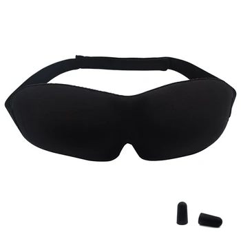 

3D Sleeping Eye Mask Soft Memory Foam Portable Hook Loop Blindfold Natural EyeShade Travel Eyepatch for 1 Piece Dropshipping