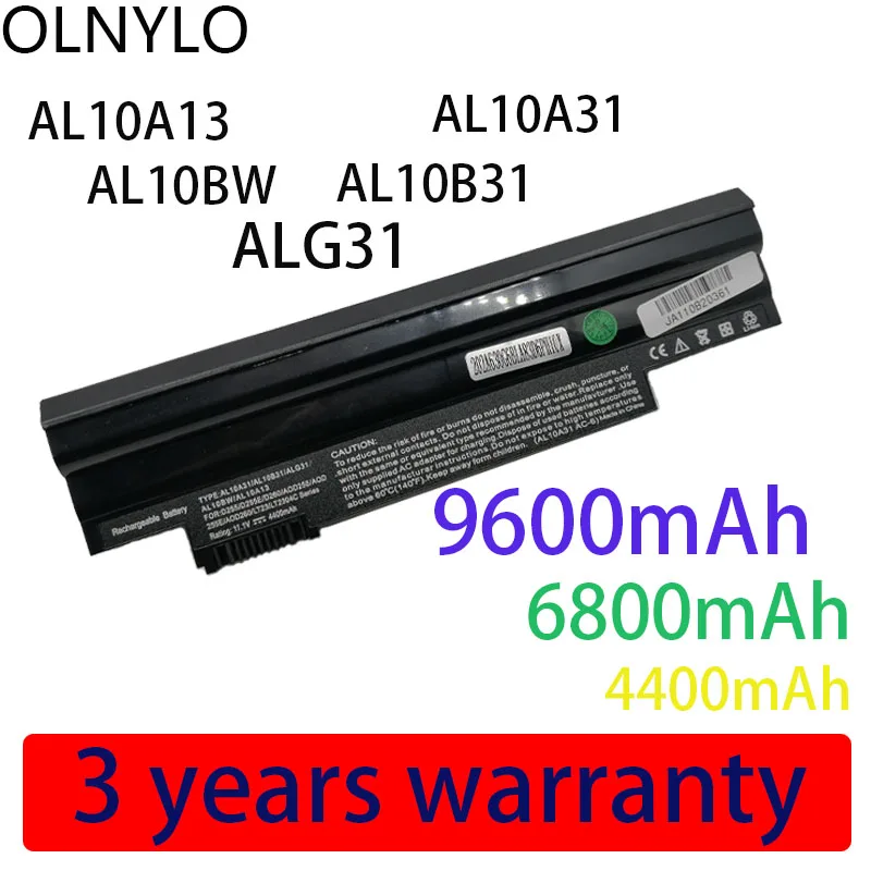 NEW Battery for Acer AL10A31 AL10B31 AL10BW AL10G31 Packard Bell Dot ...