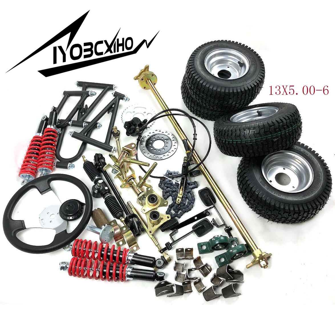 Go Kart Kit Full Set Go Kart Axle 1m Rear Wheel Axle Rim Tire Axle Kit Buy Full Set Axle,Go Kart