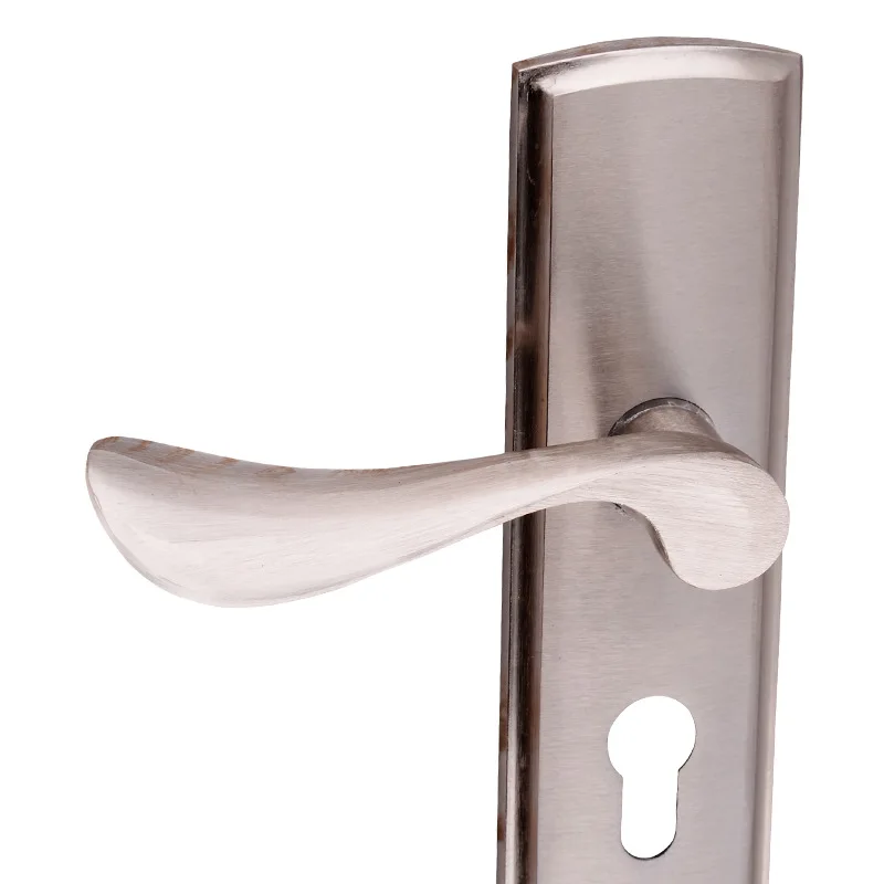 Stainless Steel Interior Door Handle Lock Security Anti-theft Bedroom Wooden Door Lock Handle with Key Hardware Accessories