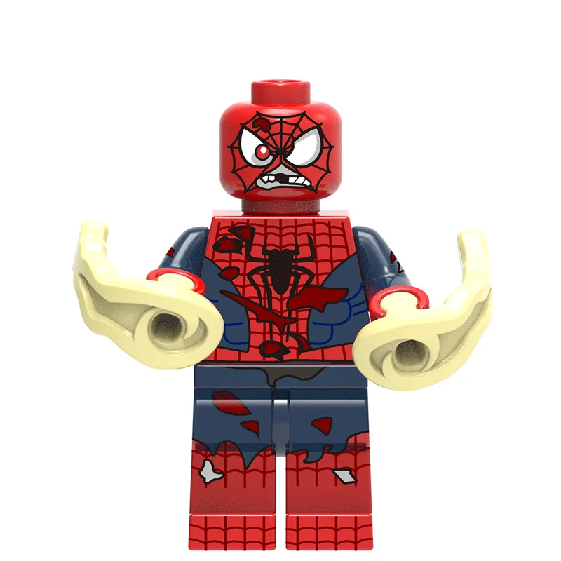 Super Heroes Single Sale Building Block Figures ZOMBIE SPIDERMAN RED SKULL GHOST RIDER WOLVERINE Bricks Toys for Children Compat