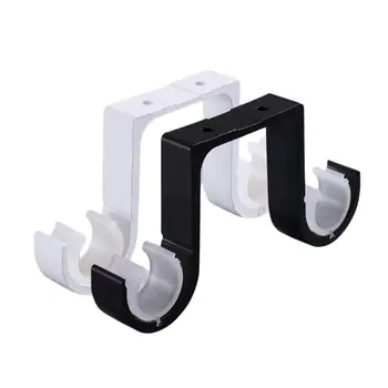 

2pcs Double Curtain Rod Brackets Window Hardware Hook Holder Hanger Home Decor 7 x 8cm