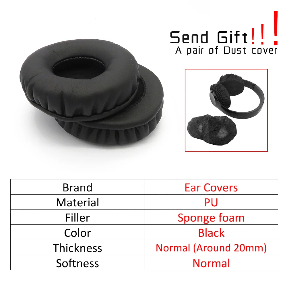 YunYiYi Almohadillas Gruesas De Repuesto Compatibles Con Creative Sound Blaster Jam/Jam V2 Wireless Bluetooth Almohadillas Para Los Oídos ( Negro 1