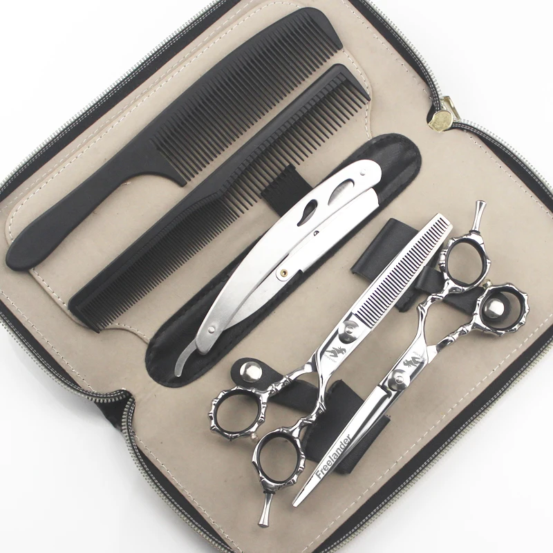 6 inch Professional pet grooming kit, straight scissors and curved pieces