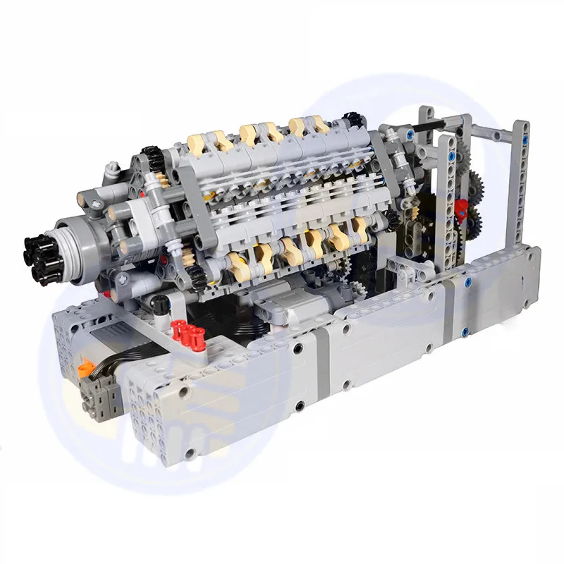 Новый MOC 8 скоростей последовательная коробка передач V3 V8 W12 V16 строительные блоки