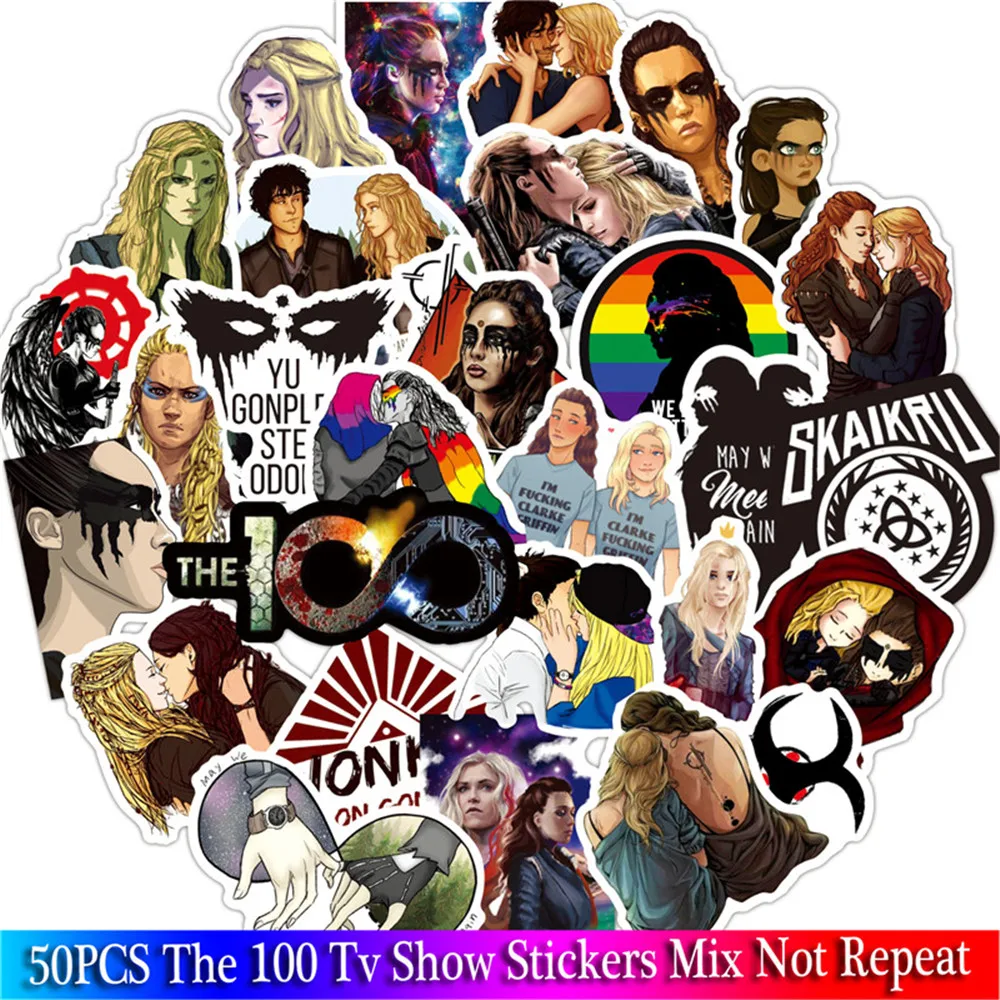 

50 Pcs/lot The 100 TV Show Stickers Set Gift Toy Cosplay Funny Decal Scrapbooking Diy Stickers Phone Laptop Waterproof