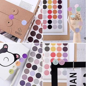 

1Sheet=48Pcs Cute Decor Stickers Kawaii Dot Stickers Paper Adhesive Sticker For Kids Scrapbooking Diary Supplies Stationery