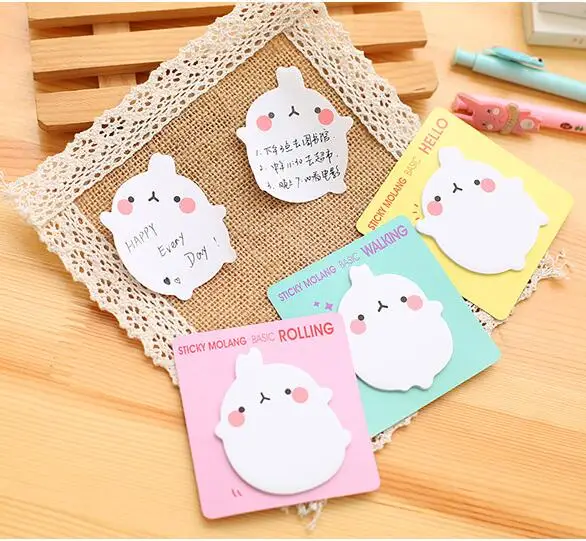 1 шт./лот MOLANG POINT Новинка Kawaii Potato Rabbit дизайн блокнот для записей сообщение Примечание подарок офисные школьные принадлежности