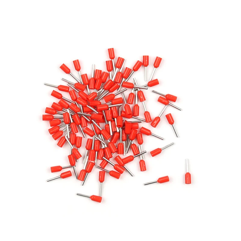 100 pcs tube insulating Ferrules Terminal Block Cord End terminals E4009 E4012 E4018 cable wire crimp connector For 4mm2,12 AWG