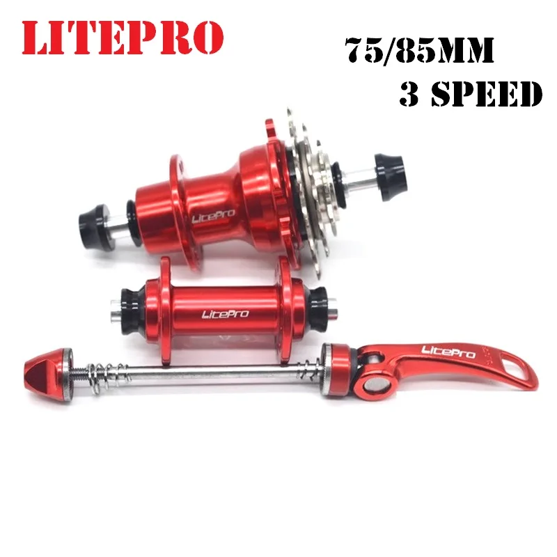 LITEPRO 14/16 дюймов складной велосипед Hubset Передняя Задняя V тормозная ступица набор 74