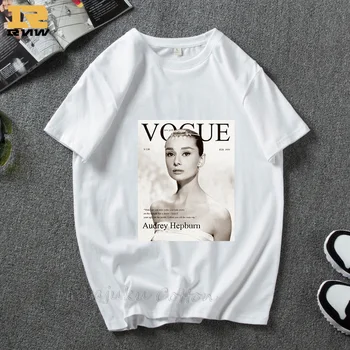 

Fashion Outfits of Audrey Hepburn printed tshirt Women/Men vogue t shirt Unisex 90s harajuku t shirt hipster tops Cotton clothes