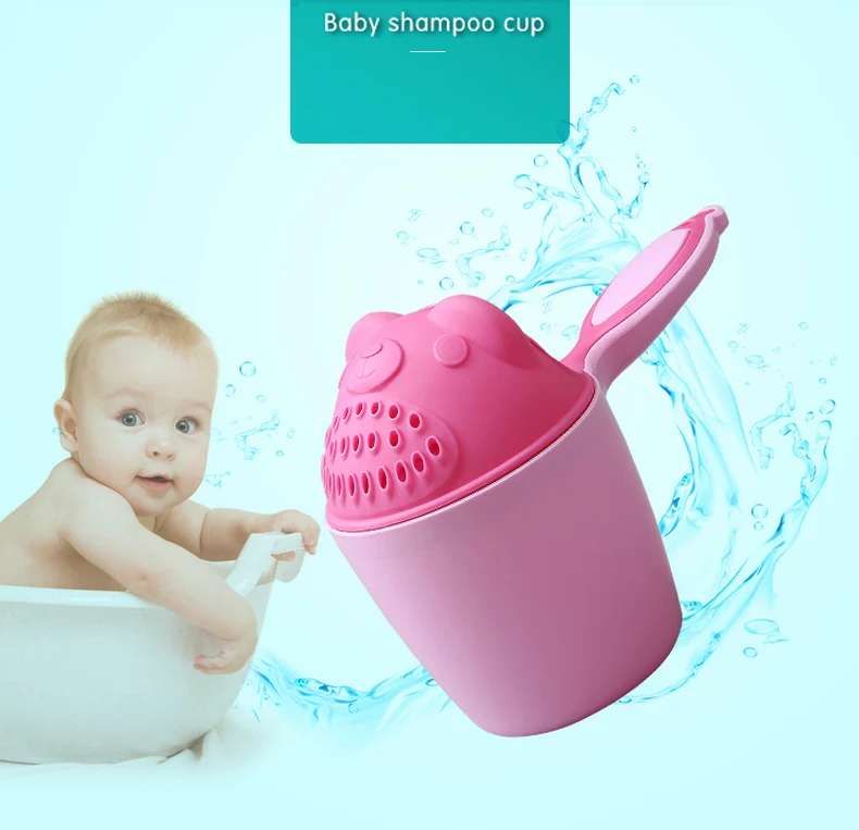Cartoon Baby Bath Cup Hair Shampoo Cups for Children Bathing Bailer Kid Shower Spoon Child Washing Hair Cup Cute Kids Bath Tool