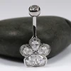 Flower Navel Belly Button Piercing Rings Bulk 925 Sterling Silver Body Jewelry For Women Fine Summer Accessories Romantic Gift 3