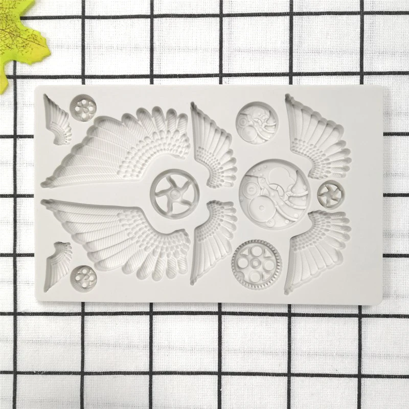 New 3D Angel Wings Silicone Mould Chocolate Fudge Clay Cake Decorating Tool Gingerbread Cookie Mould
