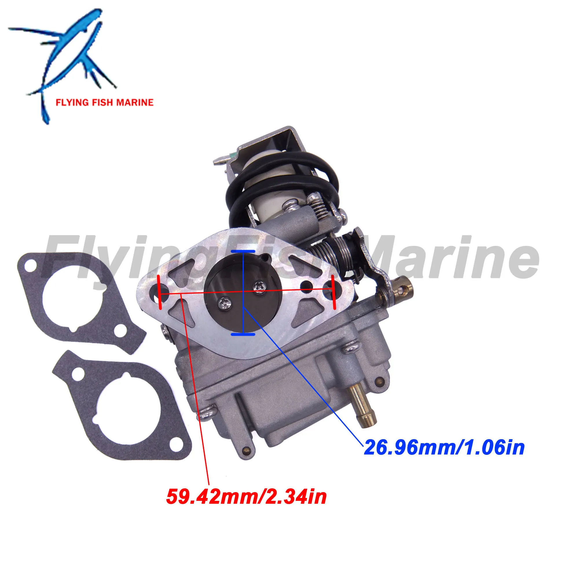 6AH-14301-00 6AH-14301-01 карбюратор в сборе и 6AH-13646-00 уплотнительных прокладок(2 шт) для Yamaha 4-тактный F20 лодочный мотор