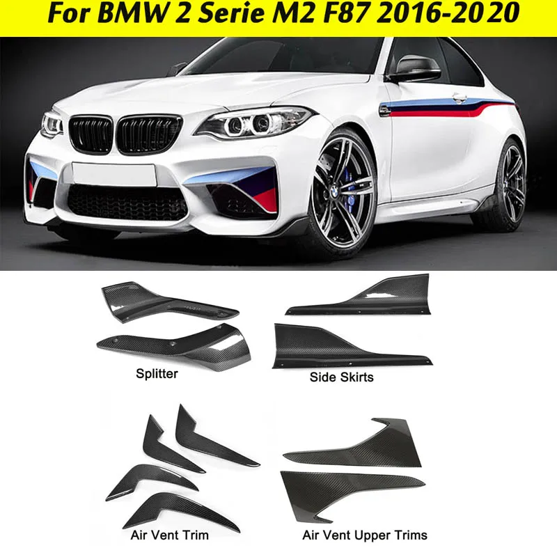 F87 углеродный передний бампер противотуманная фара Cupwings Winglets для BMW 2 серии M2