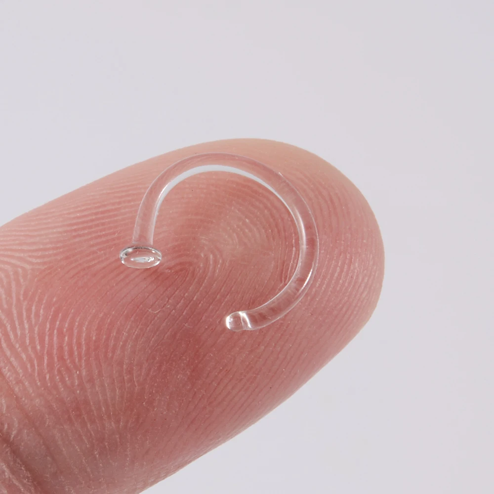 Lilbitty 2 Piercing Da Naso G23 Titanio Ipoallergenico Anello Nasale Argento Oro Setto Piercing Helix Clicker Ring Nostril Tragus Conch Piercing Per Naso Piercing (8 Mm - Foto 5