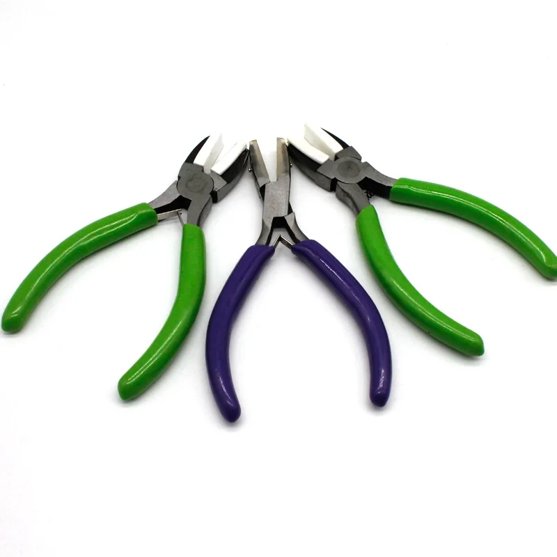 Alicates De Punta Plana Con Mandíbula De Nailon Y Alicates De Punta Redonda, Herramientas Para Hacer Joyas De 13 Cm, Mandíbulas De Repuesto Gratuitas