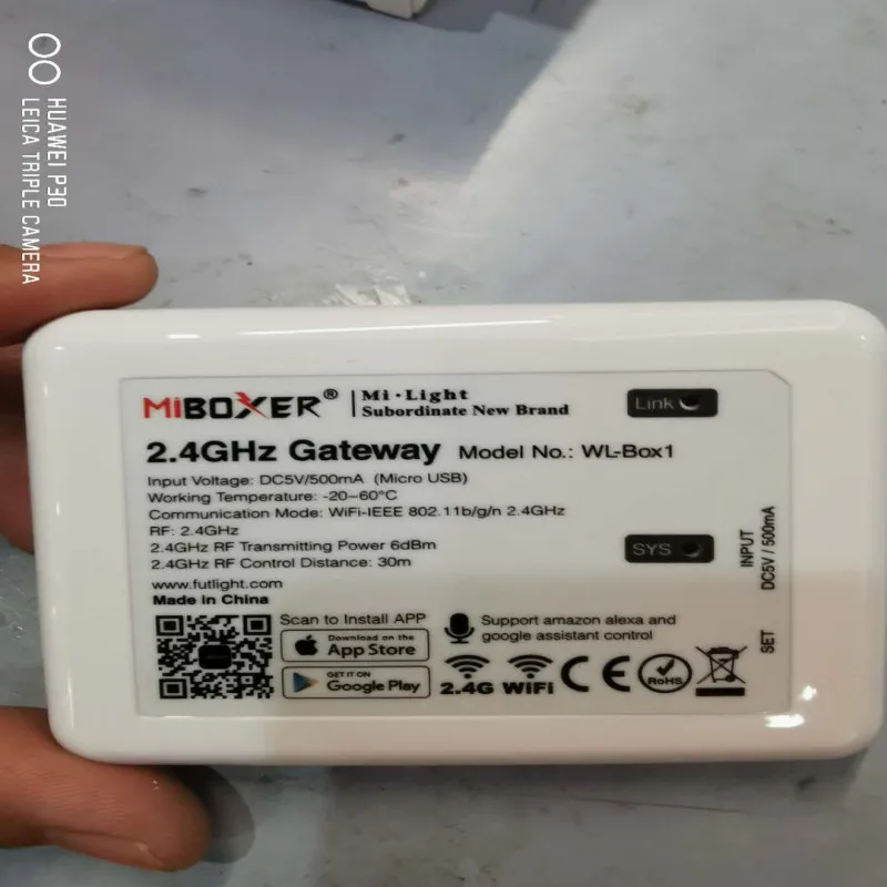 Controlador LED Inalámbrico Milight 2.4G RF De 4 Zonas Para Tiras De