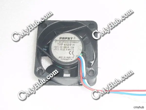 Для PAPST TYP 412/2H DC12V 100MA 1 2 W 4020 4CM 40mm40x40x20mm 3Pin охлаждающий вентилятор | Компьютеры и офис