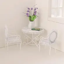 

Dollhouse Table Chair Anti-deformed White Dollhouse Table Chair Furniture Dollhouse Table Furniture Table Chair Model