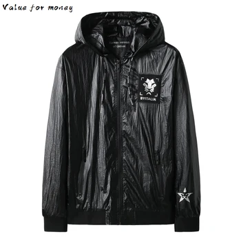 

size plus 8XL 7XL 6XL Men's High quality windbreaker Spring And Autumn New Trends Autumn Casual Handsome Large Size Jacket